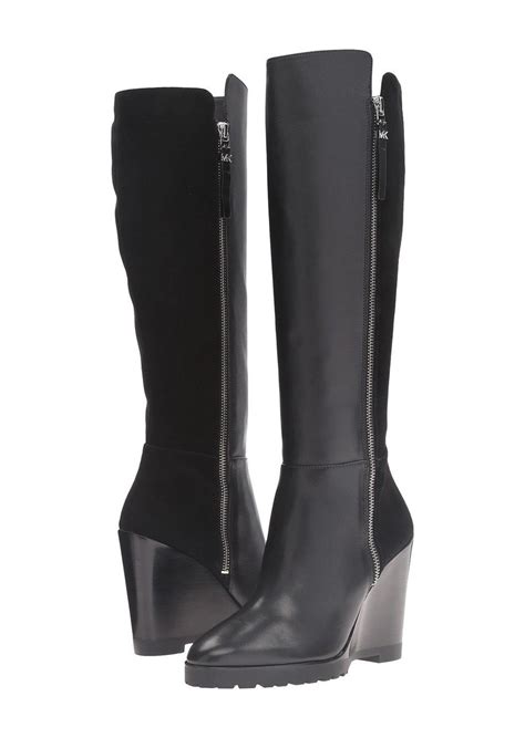 michael kors clara knee high boots|Michael Kors geller wedge bootie.